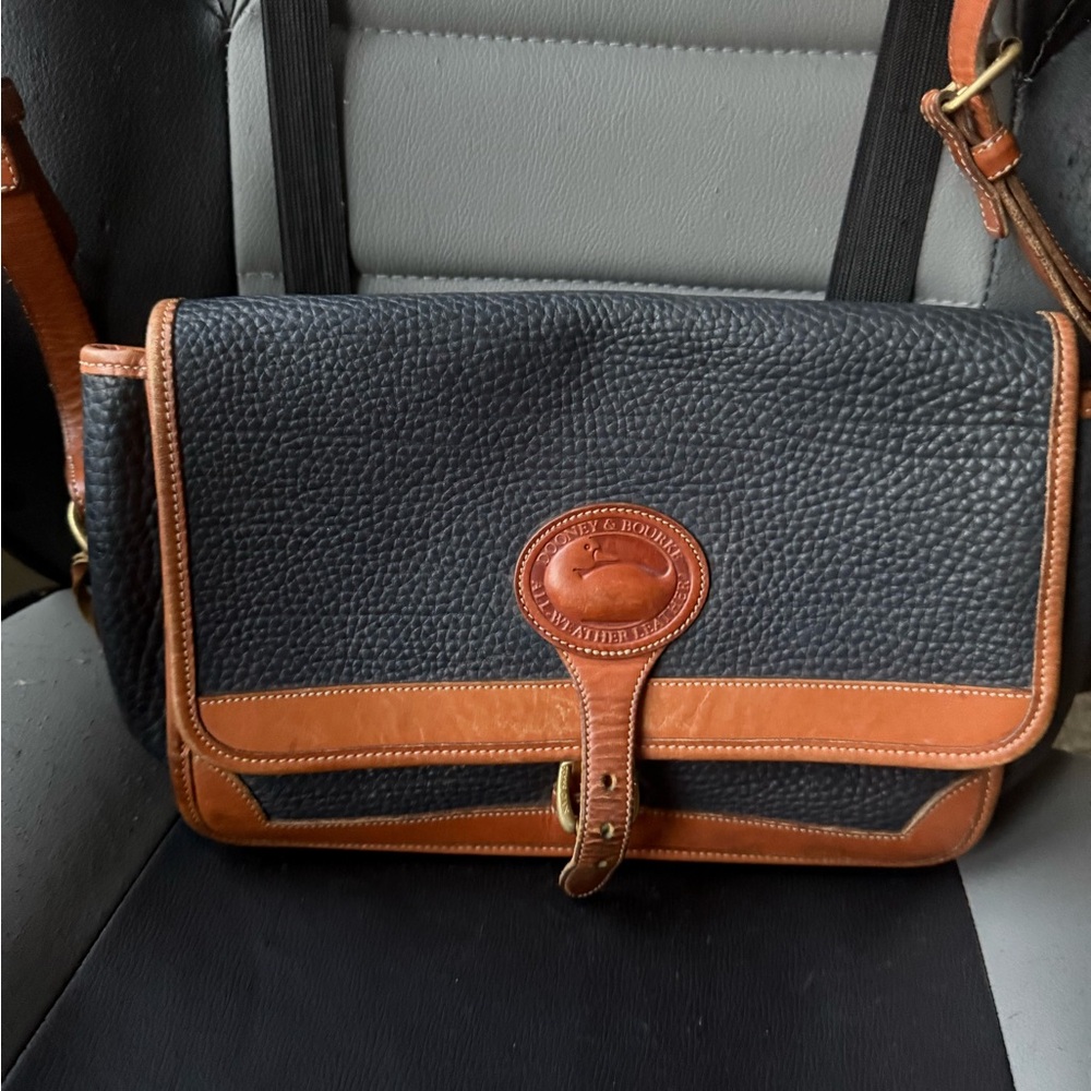 Dooney & Bourke Black and Tan Crossbody Bag